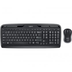 Logitech Wireless Combo MK330 - Conjunto de teclado e rato - sem fios - 2.4 GHz - QWERTY - Nórdico - preto 920-003982