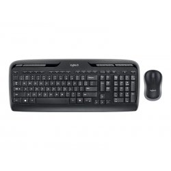 Logitech Wireless Combo MK330 - Conjunto de teclado e rato - sem fios - 2.4 GHz - Suíço - preto 920-003969