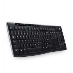 Logitech Wireless Keyboard K270 - Teclado - sem fios - 2.4 GHz - Checo 920-003741