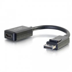 C2G 8in DisplayPort to HDMI Adapter Converter - M/F - Adaptador de vídeo - DisplayPort macho para HDMI fêmea - 20.3 cm - blinda