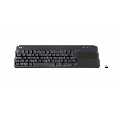 Logitech Wireless Touch Keyboard K400 Plus - Teclado - sem fios - 2.4 GHz - Francês - preto 920-007129