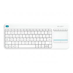 Logitech Wireless Touch Keyboard K400 Plus - Teclado - sem fios - 2.4 GHz - Padrão internacional americano - branco 920-007146