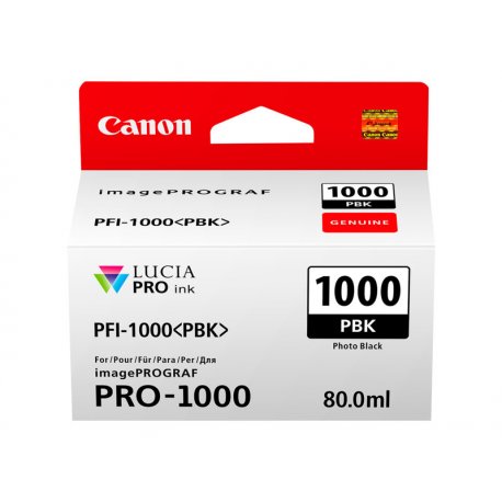 Canon PFI-1000 PBK - 80 ml - preto foto - original - tanque de tinta - para imagePROGRAF PRO-1000 0546C001