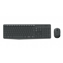 Logitech MK235 - Conjunto de teclado e rato - sem fios - 2.4 GHz - Suíço 920-007909