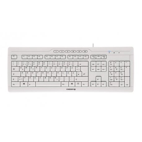 CHERRY STREAM 3.0 - Teclado - USB - Espanhol - interruptor: CHERRY SX - cinza claro G85-23200ES-0