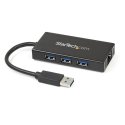 StarTech.com USB 3.0 Hub with Gigabit Ethernet Adapter - 3 Port - NIC - USB Network / LAN Adapter - Windows & Mac Compatible (S