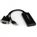 StarTech.com VGA to HDMI Adapter with USB Audio & Power - Portable VGA to HDMI Converter - 1080p - Cabo adaptador - HD-15 (VGA)