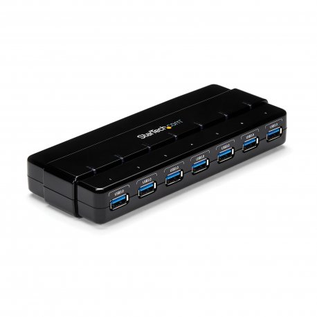 StarTech.com 7 Port USB 3.0 Hub ? Up To 5 Gbps ? 7 x USB ? Universal Multi Port USB Extender for Your Desktop ? USB Powered (ST