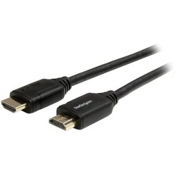 StarTech.com 6ft (2m) Premium Certified HDMI 2.0 Cable with Ethernet, High Speed Ultra HD 4K 60Hz HDMI Cable HDR10, HDMI Cord (