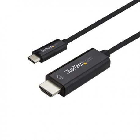 StarTech.com 6ft (2m) USB C to HDMI Cable, 4K 60Hz USB Type C to HDMI 2.0 Video Adapter Cable, Thunderbolt 3 Compatible, Laptop