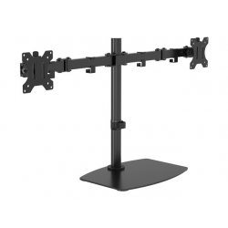 VISION Freestanding Dual Monitor Desk Stand - LIFETIME WARRANTY - fits two display 13-27" with VESA sizes 75 x 75 or 100 x 100 