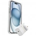 OtterBox KIT Apple iPhone 15 Plus (Symmetry Clear MagSafe / Premium Glass AM / UK USB-C Wall Charger 30W - white) 78-81245