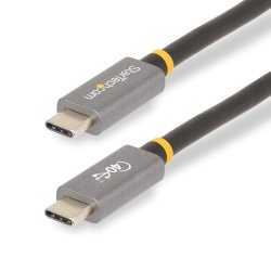 StarTech.com 3ft (1m) USB4 Cable, USB-IF Certified USB-C Cable, 40 Gbps, USB Type-C Data Transfer Cable, 100W Power Delivery, 8