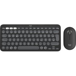 Logitech Pebble 2 Combo - Conjunto de teclado e rato - sem fios - Bluetooth LE - QWERTZ - Alemão - grafite tonal 920-012203