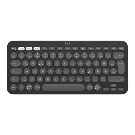 Logitech Pebble Keys 2 K380s - Teclado - sem fios - Bluetooth LE - QWERTZ - Alemão - grafite tonal 920-011795