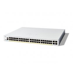 Cisco Catalyst 1200-48T-4G - Interruptor - L3 - inteligente - 48 x 10/100/1000Base-T + 4 x 10 Gigabit SFP+ - montável em trilho