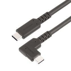 StarTech.com 6ft (2m) Rugged Right Angle USB-C Cable, USB 3.2 Gen 1 (5 Gbps), USB C to C Data Transfer Cable, 4K 60Hz DP Alt Mo