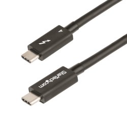 StarTech.com 3ft (1m) Thunderbolt 4 Cable, 40Gbps, 100W Power Delivery, 4K/8K Video, Intel-Certified Thunderbolt Cable - Compat