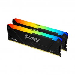 Kingston FURY Beast RGB - DDR4 - kit - 64 GB: 2 x 32 GB - DIMM 288-pin - 3200 MHz / PC4-25600 - CL16 - 1.35 V - unbuffered - se