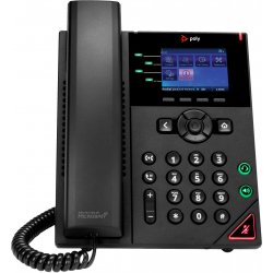 Poly VVX 250 - OBi Edition - telefone VoIP - tridirecional capacidade de chamada - SRTP, SIP, SDP, RTP - 4 linhas - preto 89B58