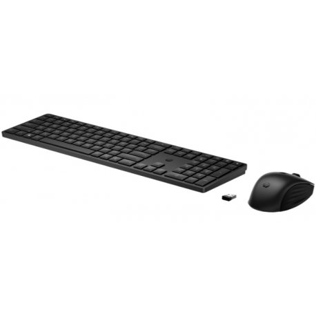 HP 650 - Conjunto de teclado e rato - sem fios - 2.4 GHz - Português - preto 4R013AAAB9