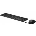 HP 650 - Conjunto de teclado e rato - sem fios - 2.4 GHz - Português - preto 4R013AAAB9