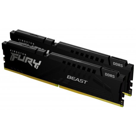 Kingston FURY Beast - DDR5 - kit - 64 GB: 2 x 32 GB - DIMM 288-pin - 6000 MHz / PC5-48000 - CL30 - 1.4 V - unbuffered - on-die 