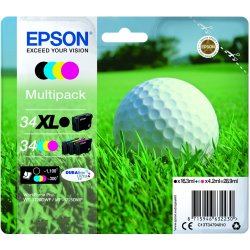 Epson 34 Multipack - Pack de 4 - preto, amarelo, azul cyan, magenta - original - tinteiro - para WorkForce Pro WF-3720, WF-3720