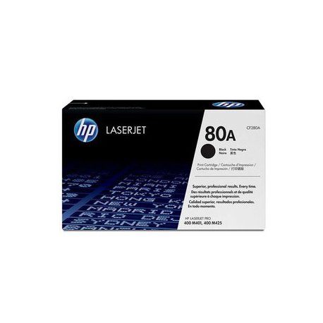 Toner HP 80A Preto CF280A 2700 Pág. HPCF280A