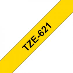 Fita Laminada 09mmx8mts Amarelo/Preto BROTZ621