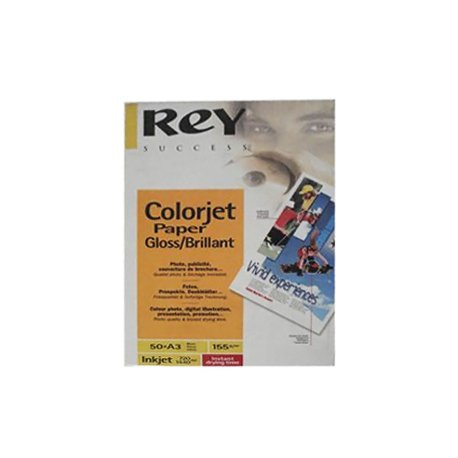 Papel 155gr A3 Rey InkJet Colorjet Glossy 50Fls 1811653