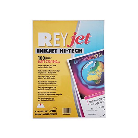 Papel 100gr A3 Rey Jet Hi-Tech Matt -200Fls 181Z01000