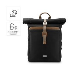 Mochila Portátil 16.2 Roll-Top Silvan Preto HAM222023