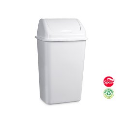 Contentor 15L Plástico c/Tampa Basculante Branco 57111561W