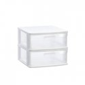 Bloco 2 Gavetas Plástico Sena 40x39x33,5cm Branco 6881123301