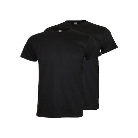 T-Shirt Adulto Algodão 155g Preto Tamanho S Pack 2un 6307400