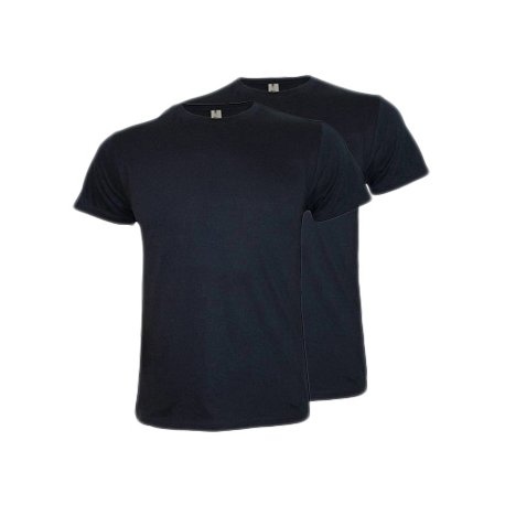 T-Shirt Adulto Algodão 155g Azul Navy Tamanho S Pack 2un 6307405