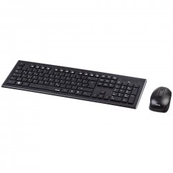 \Hama \\\"Cortino\\\\\"" Wireless Teclado + Rato Set, black - 182664\"" 19182664"""