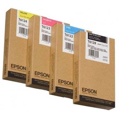 Tinteiro EPSON T6123 Magenta 220ml - Stylus Pro 7400/7450/9400/9450 C13T612300