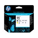 HP 72 Printhead black matte and yellow C9384A