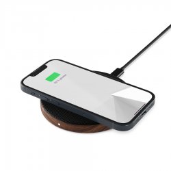 Woodcessories Wireless Fast Charging Pad 15W Walnut/Fabric eco606