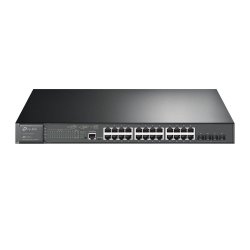 Switch TP-Link JetStream 24Portas Gigabit, 4Portas 10GE SFP+ Interrup. gerenciado c/ PoE+, 24 portas SG3428XMP