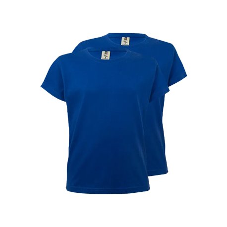 T-Shirt Criança Algodão 155g Azul Índigo Tamanho 3/4 Pack2 6307594