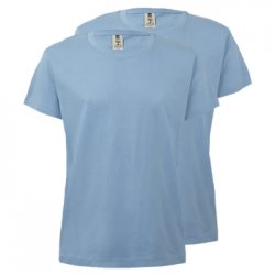 T-Shirt Criança Algodão 155g Azul Skye Tamanho 1/2 Pack2 6307605