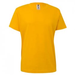 T-Shirt Criança Algodão 155g Amarelo Tamanho 7/8 6307458