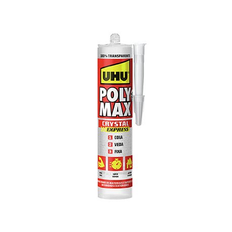 Cola e Veda Poly Max Cristal Express Transparente UHU 300g 10736800