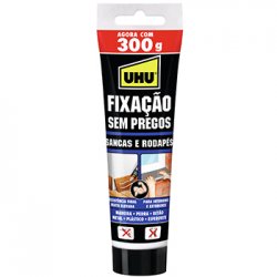 Cola Fixação sem Pregos Sancas e Rodapés UHU Creme 300g 10742380