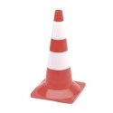 Cone Sinalização/Segurança Branco/Vermelho 50cm VEL1190-50