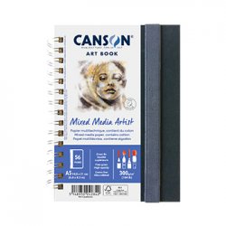 Caderno Canson Artbook Mixed Media Artist A5 300g 56Fls 10800L005