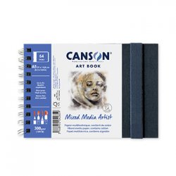 Caderno Canson Artbook Mixed Media Artist A5 300gr 56Fls 10800L006